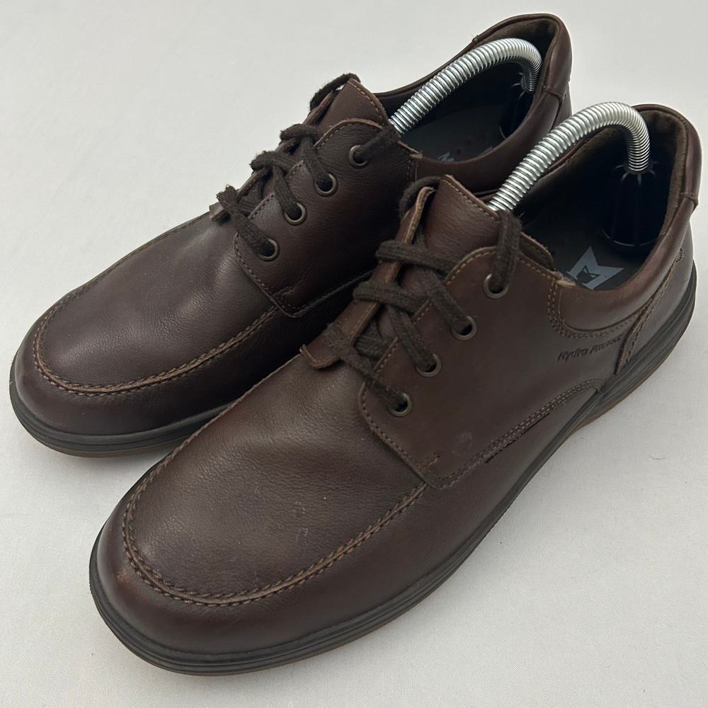 Mephisto Shoes Mens 10 Brown Leather Douk Oxford Hydro Protect Air-Jet Moc Toe
